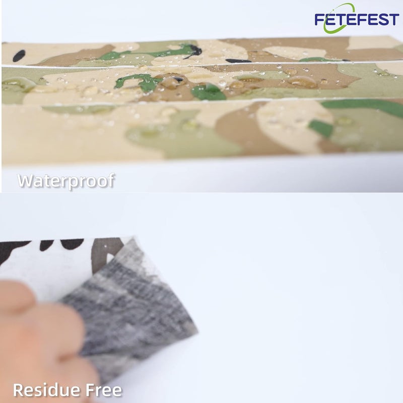 Fetefest Camo Tape Camouflage Tape No Residue, Non-Reflective 2" by 30Yard with Various Camo Patents - Image 5
